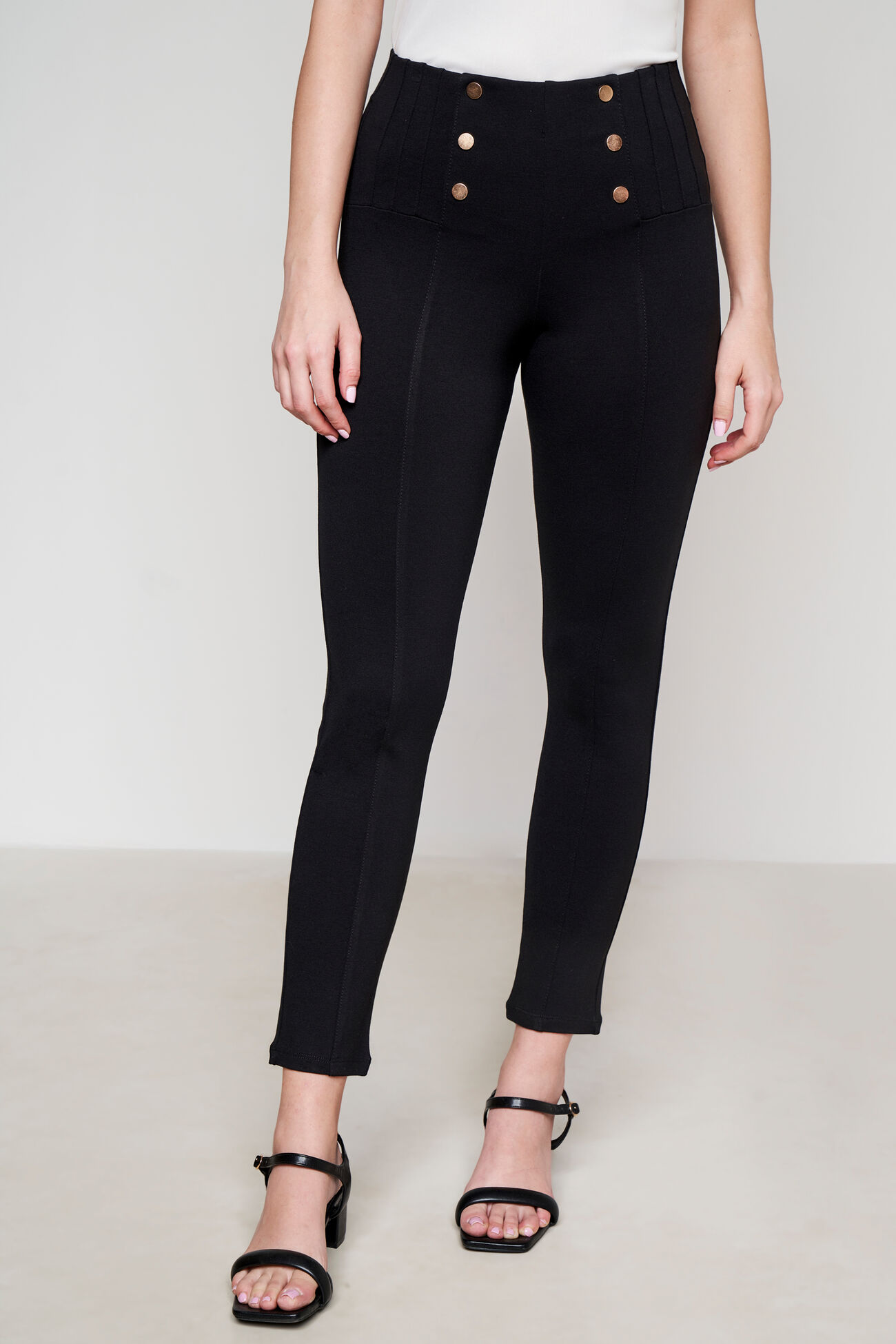 Black High-Waisted Leggings, Black, image 1